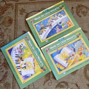 3 piano books music for little mozarts 2